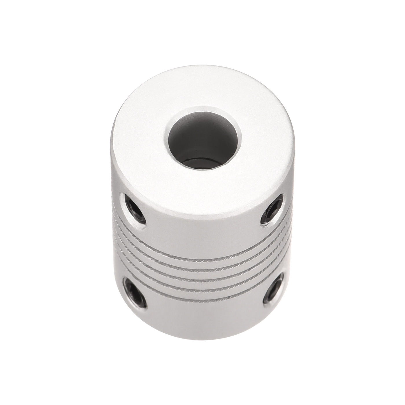 uxcell Uxcell 4mm to 8mm Aluminum Alloy Shaft Coupling Flexible Coupler L25xD19 Silver,2pcs