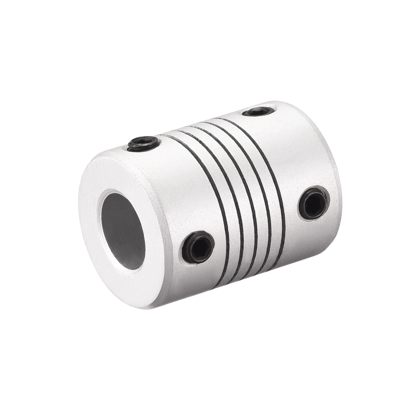 uxcell Uxcell 8mm to 9mm Aluminum Alloy Shaft Coupling Flexible Coupler L25xD19 Silver,2pcs