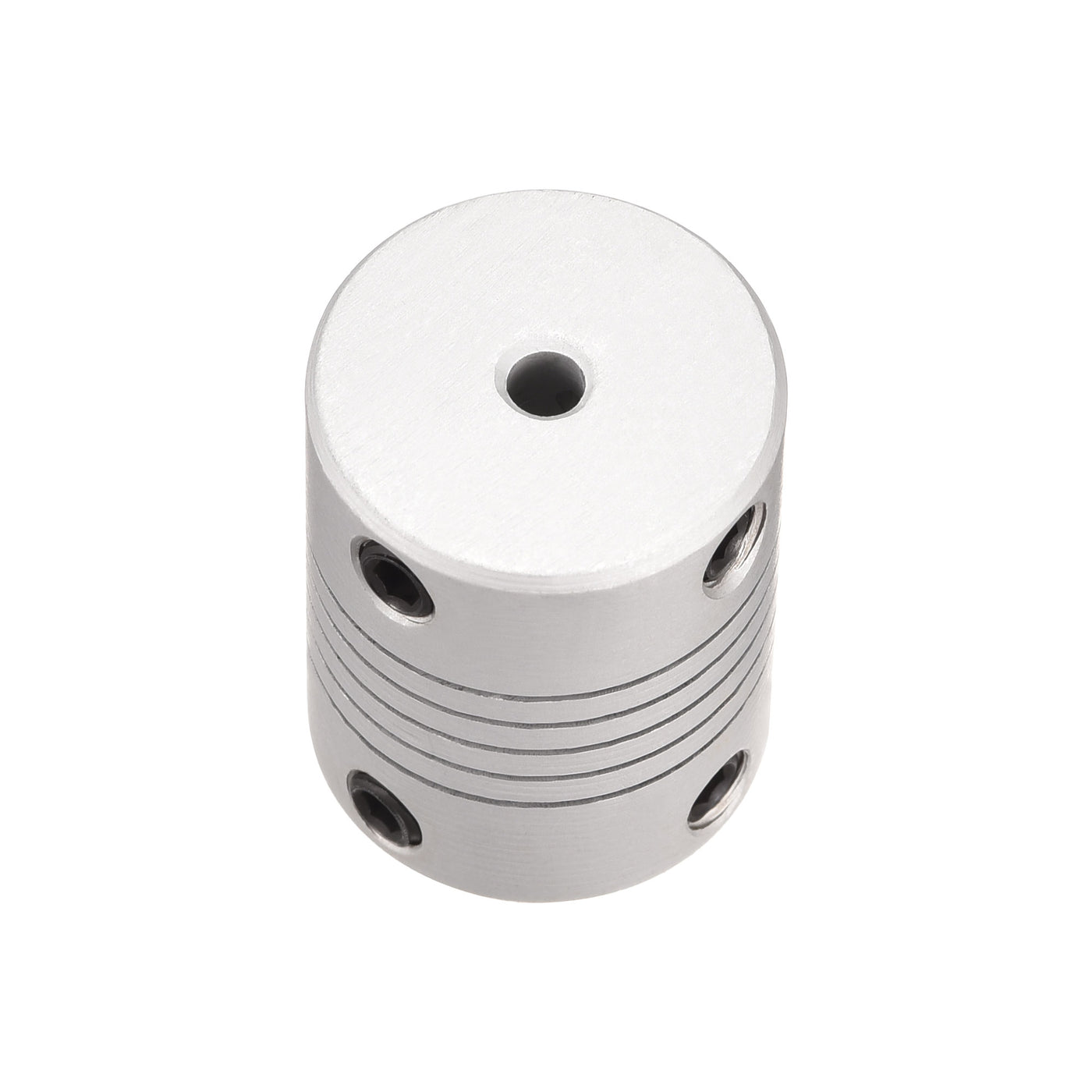 uxcell Uxcell 3mm to 3mm Aluminum Alloy Shaft Coupling Flexible Coupler L25xD19 Silver,5pcs