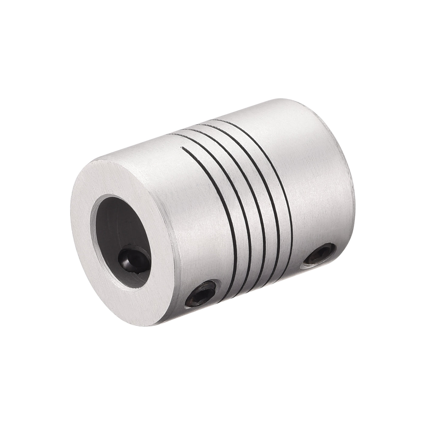 uxcell Uxcell 5mm to 10mm Aluminum Alloy Shaft Coupling Flexible Coupler L25xD19 Silver,5pcs