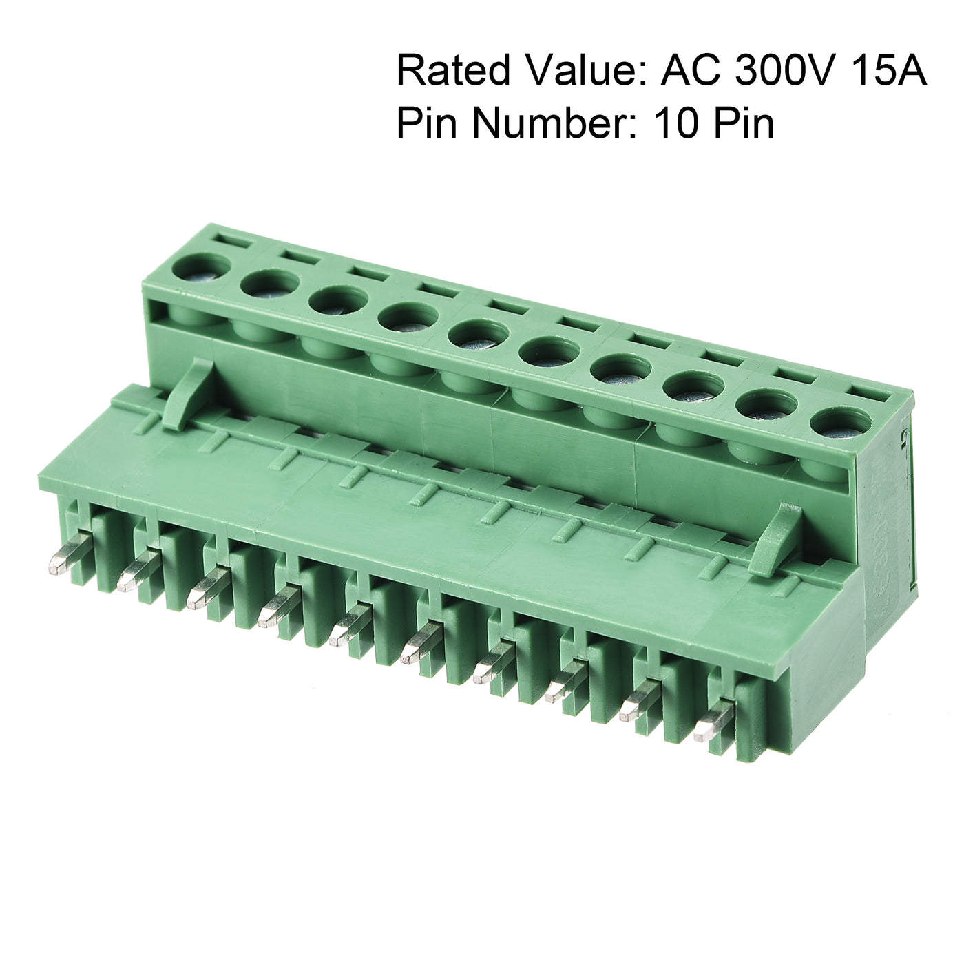 uxcell Uxcell 10 Pin 5.08mm Pitch Male Female PCB Screw Terminal Block 5 Sets
