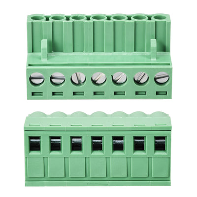 Harfington Uxcell 7-Pin 5.08mm Pitch Right Angle PCB Screw Terminal Block Connector 5 Sets