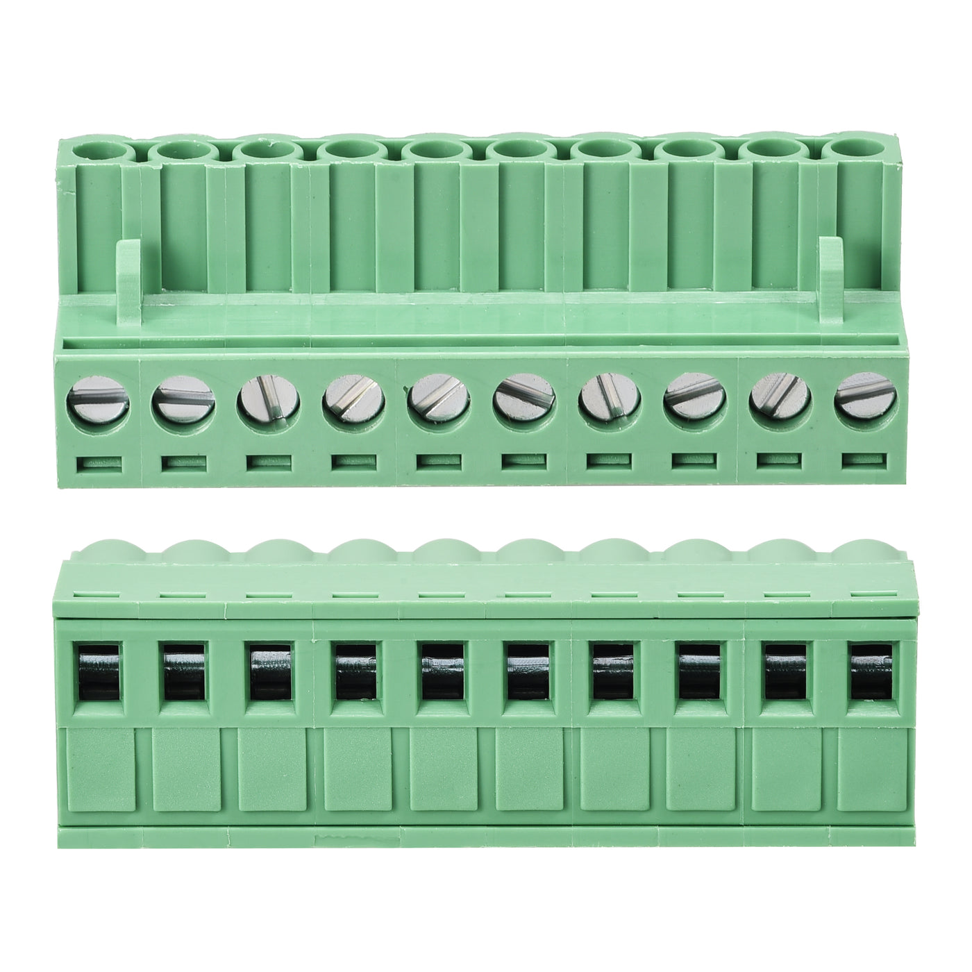 uxcell Uxcell 10-Pin 5.08mm Pitch Right Angle PCB Screw Terminal Block Connector 10 Sets