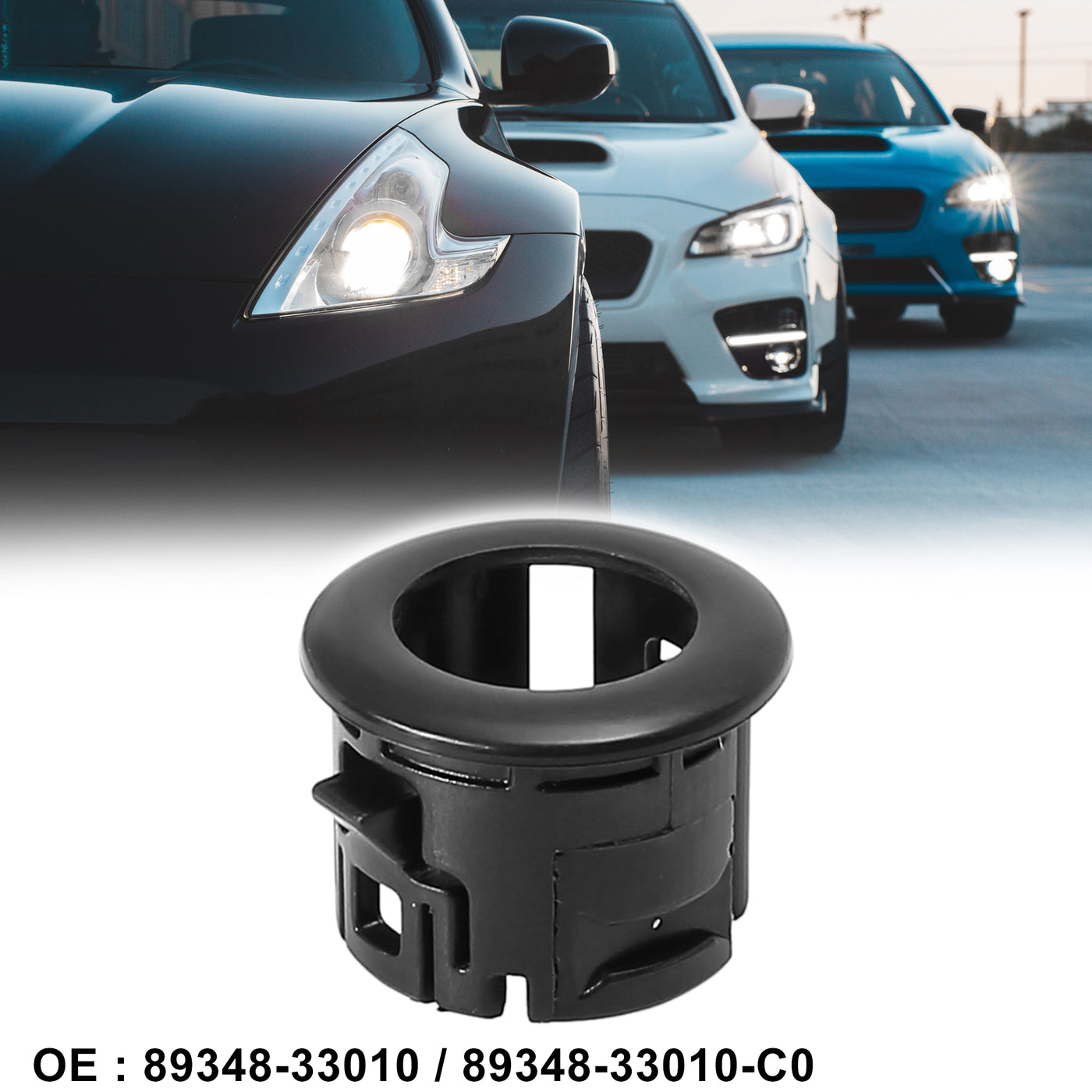 X AUTOHAUX 89348-33010 Car Bumper Parking Assist Sensor Retainer Holder Bracket for Lexus ES350 2007-2012 HS250h 2010-2012 Black