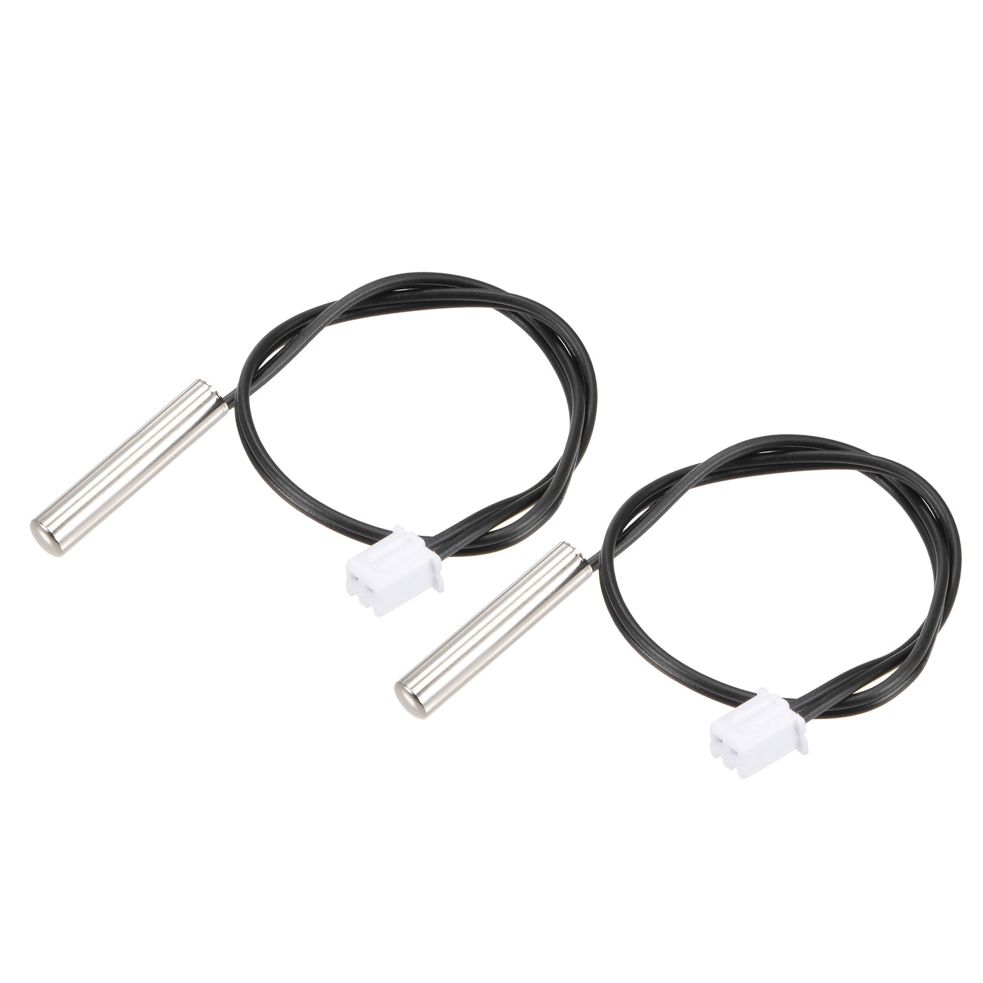 uxcell Uxcell 2pcs 10K Temperature Sensor Probe, Stainless Steel NTC Thermal Sensor Probe 20cm Digital Thermometer Extension Cable