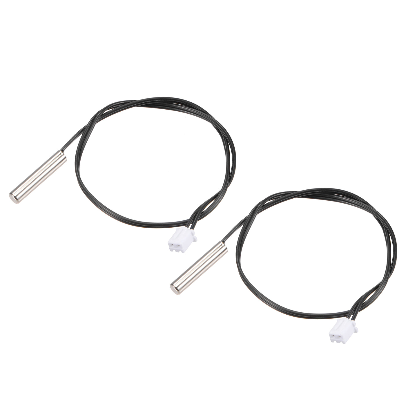 uxcell Uxcell 2pcs 10K Temperature Sensor Probe, Stainless Steel NTC Thermal Sensor Probe 30cm Digital Thermometer Extension Cable