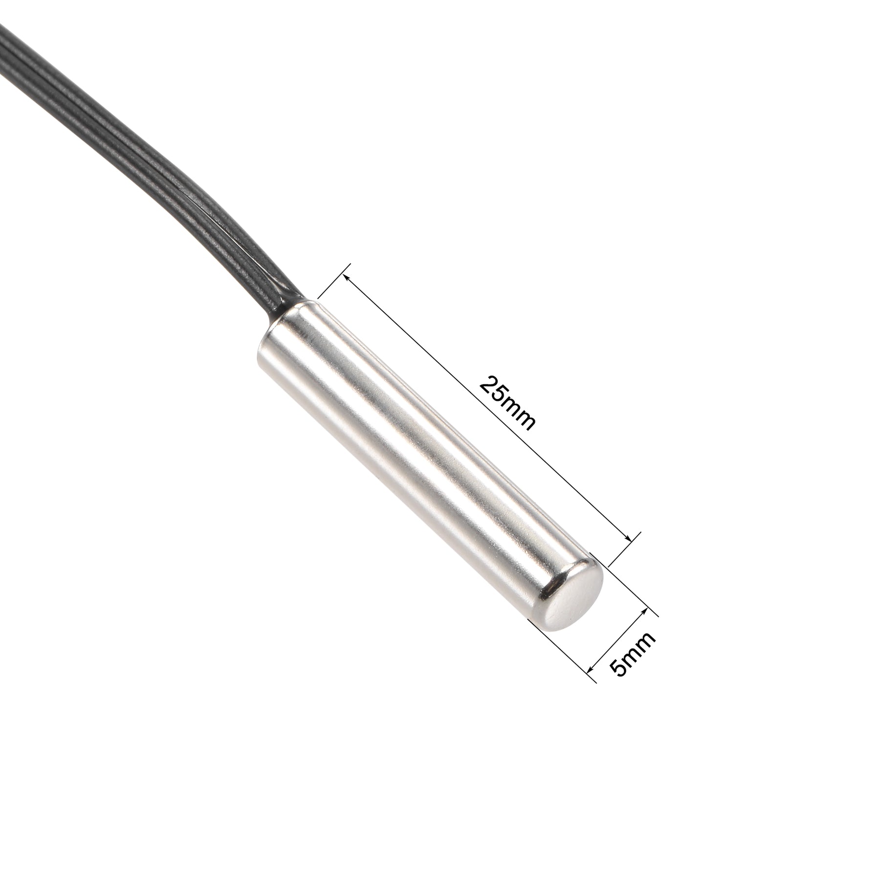 Uxcell 2pcs 15K Temperature Sensor Probe, Stainless Steel NTC Thermal ...