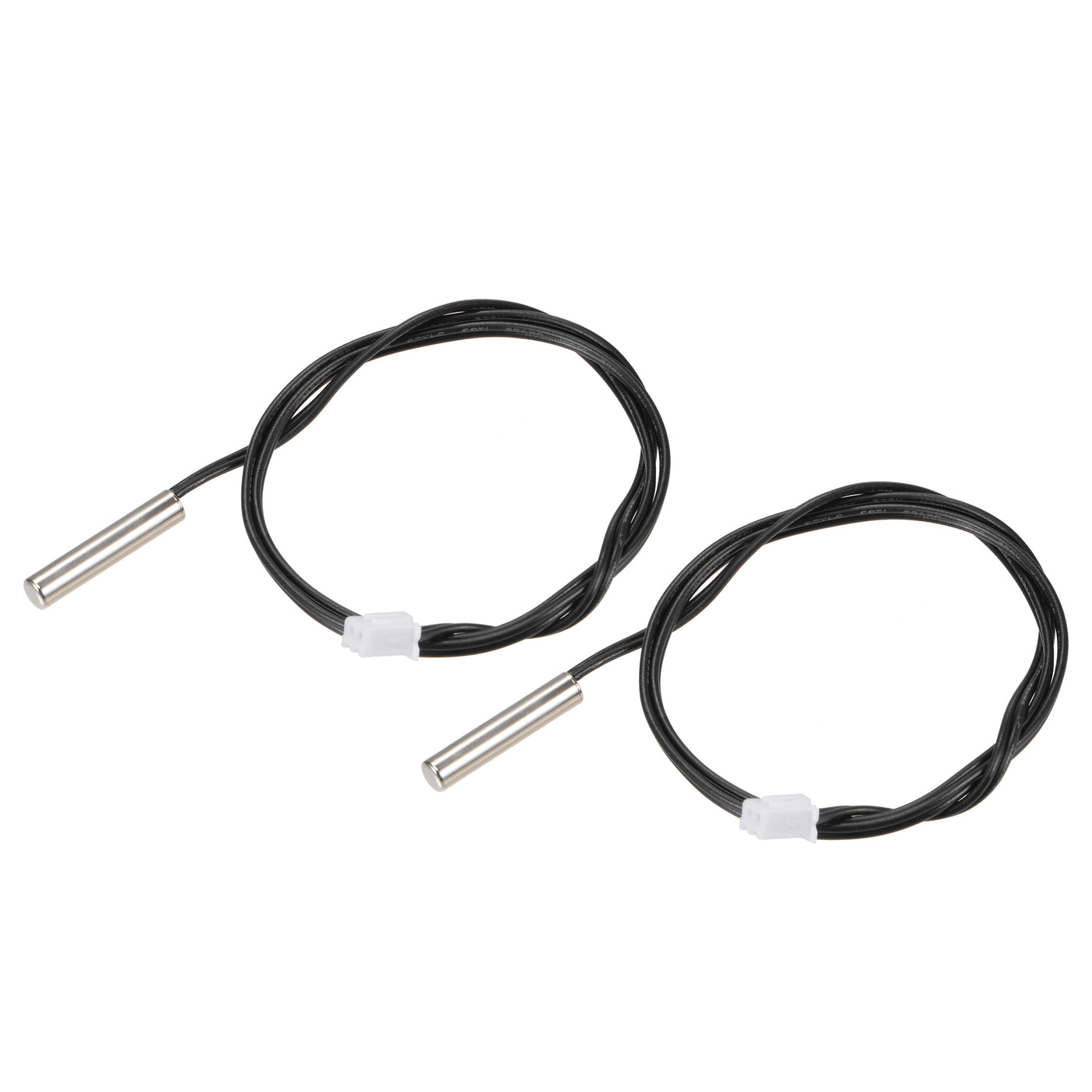 uxcell Uxcell 2pcs 50K Temperature Sensor Probe, Stainless Steel NTC Thermal Sensor Probe 50cm Digital Thermometer Extension Cable