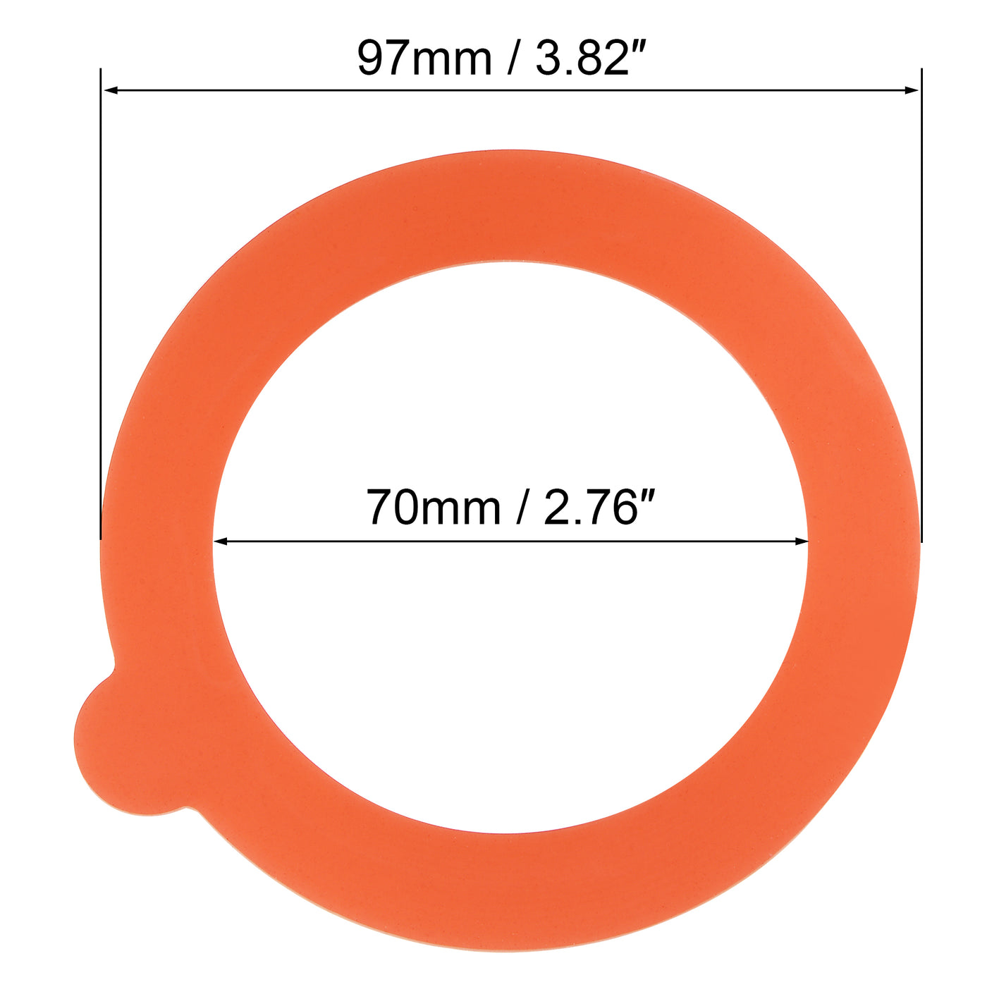 uxcell Uxcell Silicone Jar Gaskets, 97mm OD 70mm ID 2mm Thickness Airtight Sealing Rings Replacement for Regular Mouth Can, Green, Pack of 15