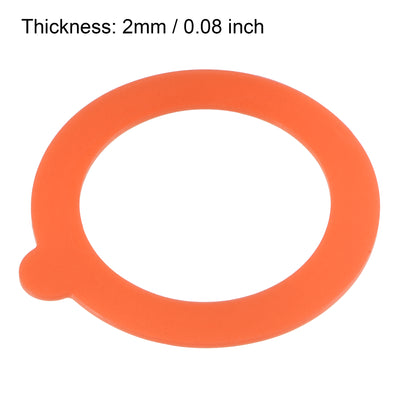 Harfington Uxcell Silicone Jar Gaskets, 97mm OD 70mm ID 2mm Thickness Airtight Sealing Rings Replacement for Regular Mouth Can, Green, Pack of 15