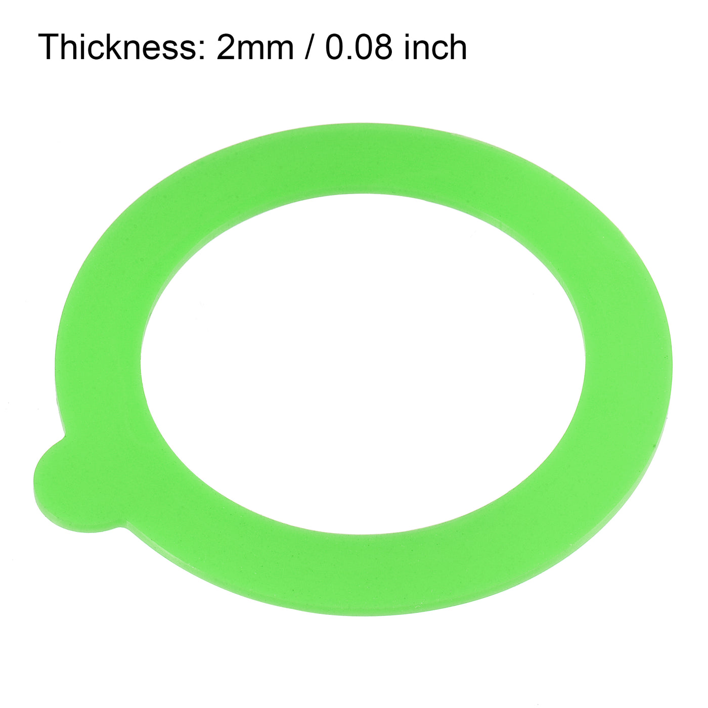 Harfington Uxcell Silicone Jar Gaskets, 98mm OD 70mm ID 2mm Thickness Airtight Sealing Rings Replacement for Regular Mouth Can, Green, Pack of 6