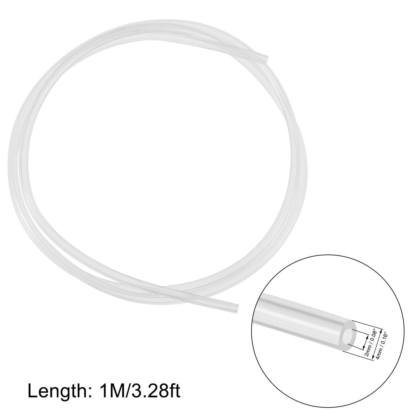 uxcell Uxcell PTFE Tubing Hose for 3D Printer Filament with Tube Cutter and Pneumatic Fittings