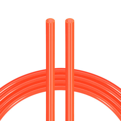 Harfington Uxcell Pneumatic Air Hose Tubing Air Compressor Tube 2.5mm/0.1''ID x 4mm/0.16''OD x 8m/26.2Ft Polyurethane Pipe Bright Orange