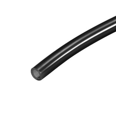 Harfington Uxcell Pneumatic Air Hose Tubing Air Compressor Tube 2.5mm/0.1''ID x 4mm/0.16''OD x 8m/26.2Ft Polyurethane Pipe Black