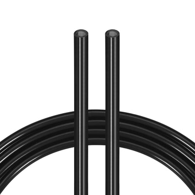 Harfington Uxcell Pneumatic Air Hose Tubing Air Compressor Tube 2.5mm/0.1''ID x 4mm/0.16''OD x 8m/26.2Ft Polyurethane Pipe Black