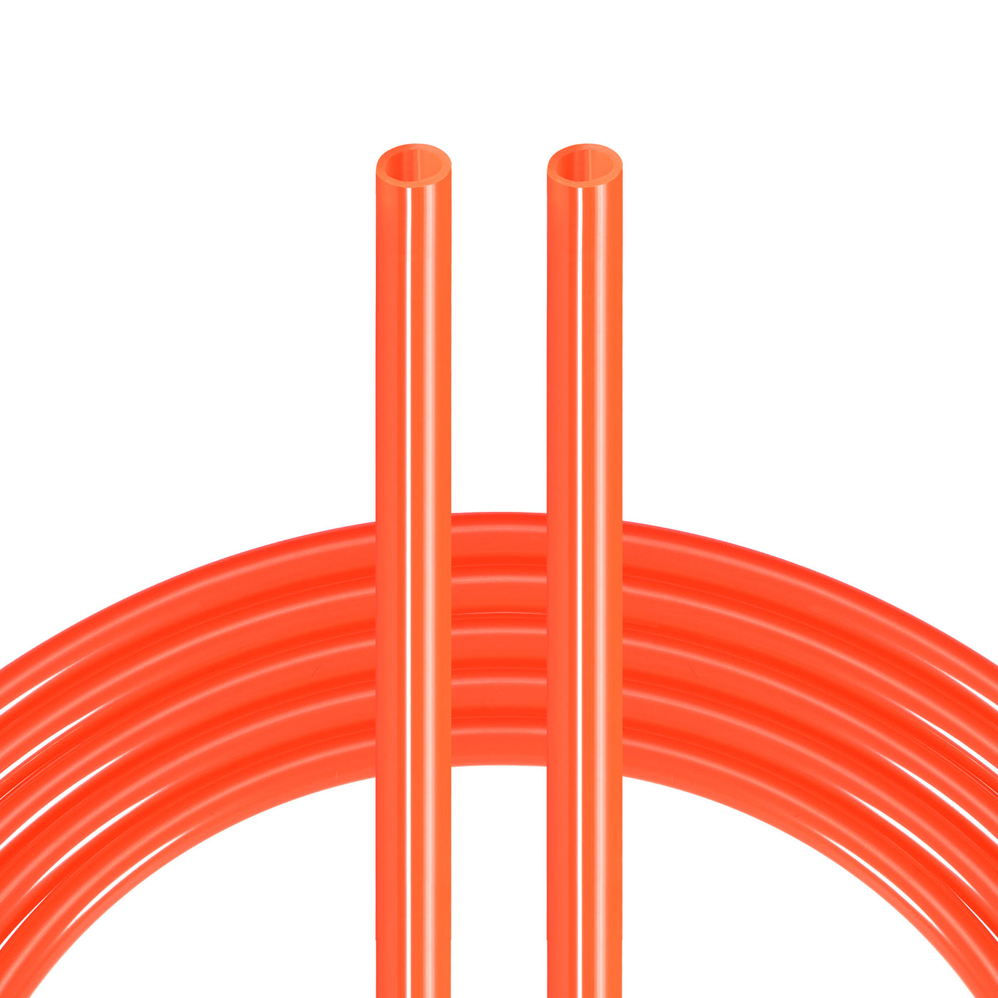 uxcell Uxcell Pneumatic Air Hose Tubing Air Compressor Tube 4mm/0.16''ID x 6mm/0.23''OD x 8m/26.2Ft Polyurethane Pipe Bright Orange