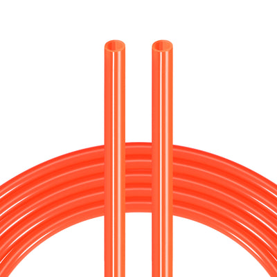 Harfington Uxcell Pneumatic Air Hose Tubing Air Compressor Tube 4mm/0.16''ID x 6mm/0.23''OD x 8m/26.2Ft Polyurethane Pipe Bright Orange
