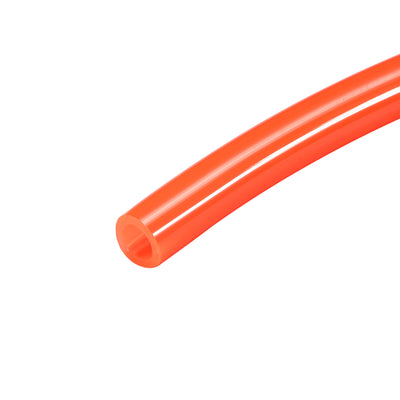 Harfington Uxcell Pneumatic Air Hose Tubing Air Compressor Tube 5mm/0.2''ID x 8mm/0.3''OD x 7.7m/25.2Ft Polyurethane Pipe Bright Orange