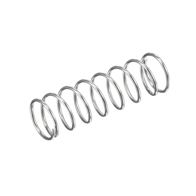Harfington Uxcell 5mmx0.4mmx15mm 304 Stainless Steel Compression Spring 2N Load Capacity 15pcs
