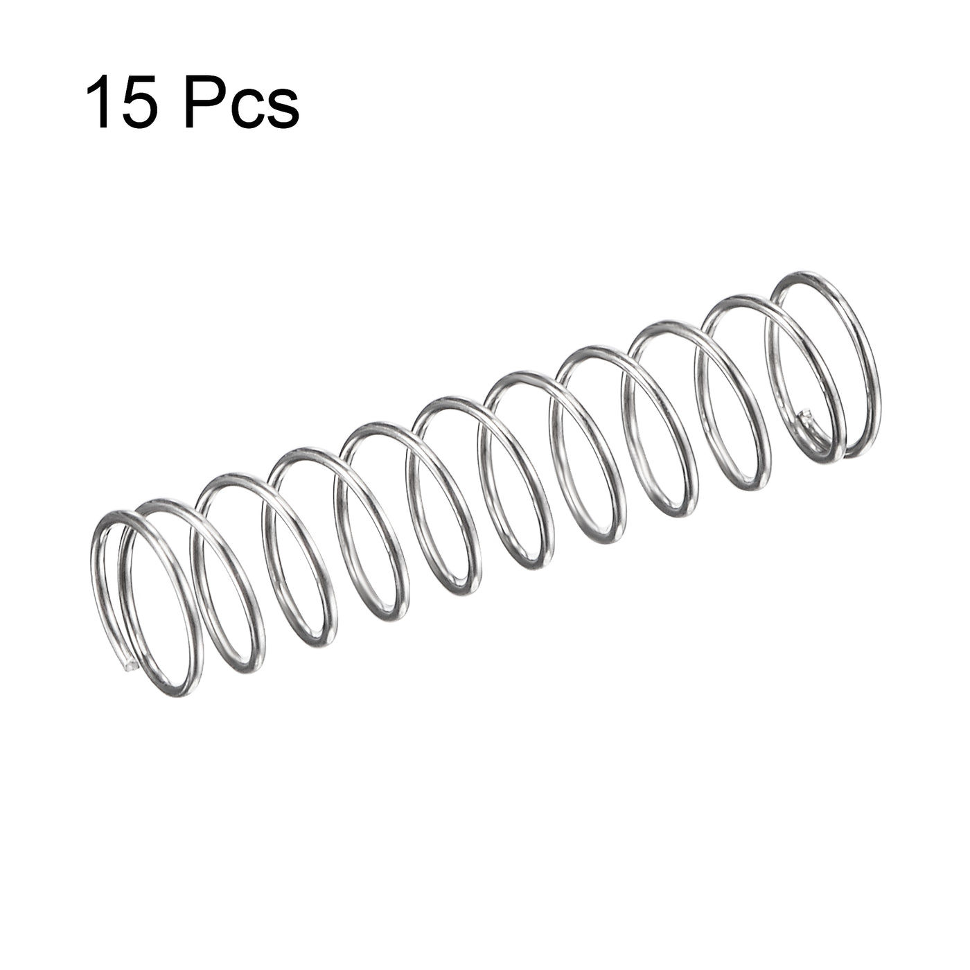 uxcell Uxcell 5mmx0.4mmx20mm 304 Stainless Steel Compression Spring 2N Load Capacity 15pcs