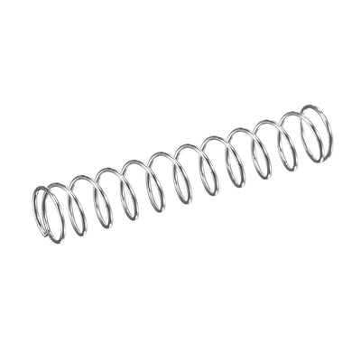 Harfington Uxcell 5mmx0.4mmx25mm 304 Stainless Steel Compression Spring 2N Load Capacity 15pcs