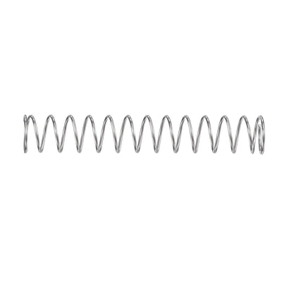 Harfington Uxcell 5mmx0.4mmx30mm 304 Stainless Steel Compression Spring 2N Load Capacity 15pcs