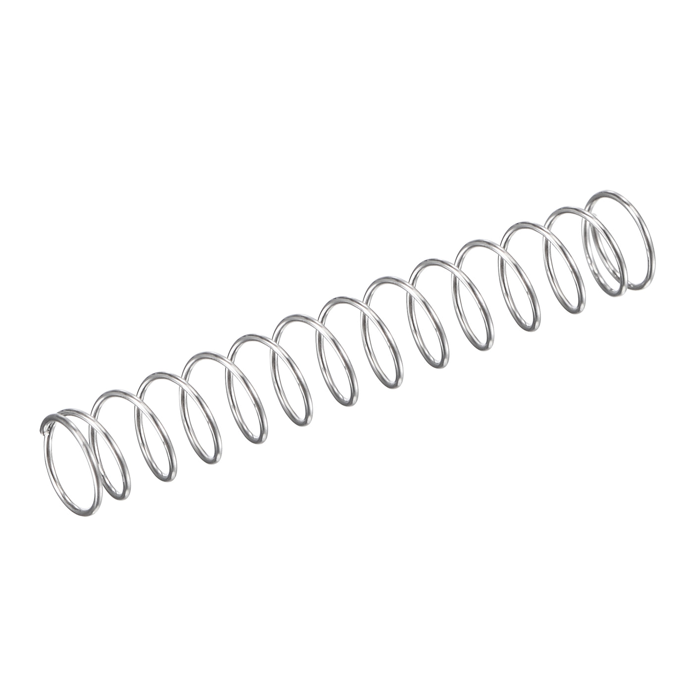 uxcell Uxcell 5mmx0.4mmx30mm 304 Stainless Steel Compression Spring 2N Load Capacity 15pcs