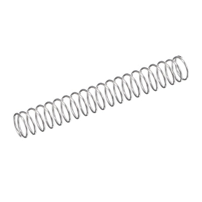 Harfington Uxcell 5mmx0.4mmx35mm 304 Stainless Steel Compression Spring 2N Load Capacity 15pcs