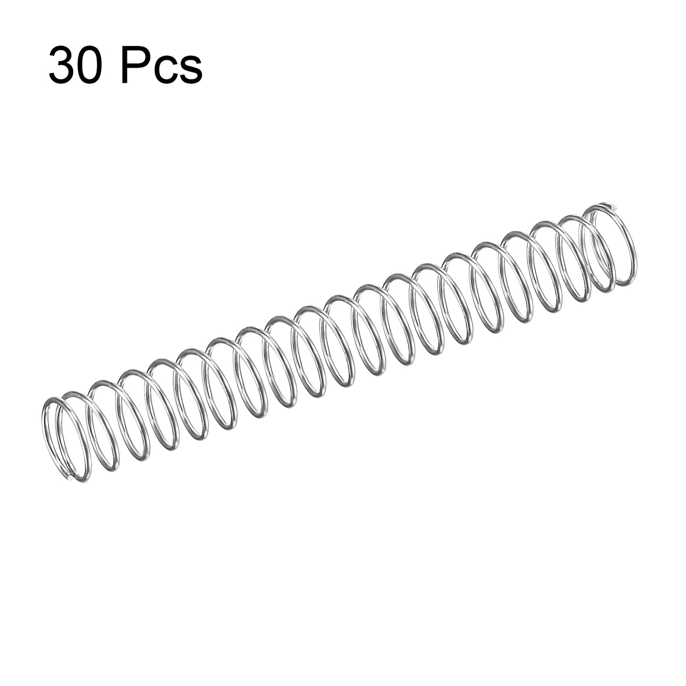 uxcell Uxcell 5mmx0.4mmx35mm 304 Stainless Steel Compression Spring 2N Load Capacity 30pcs