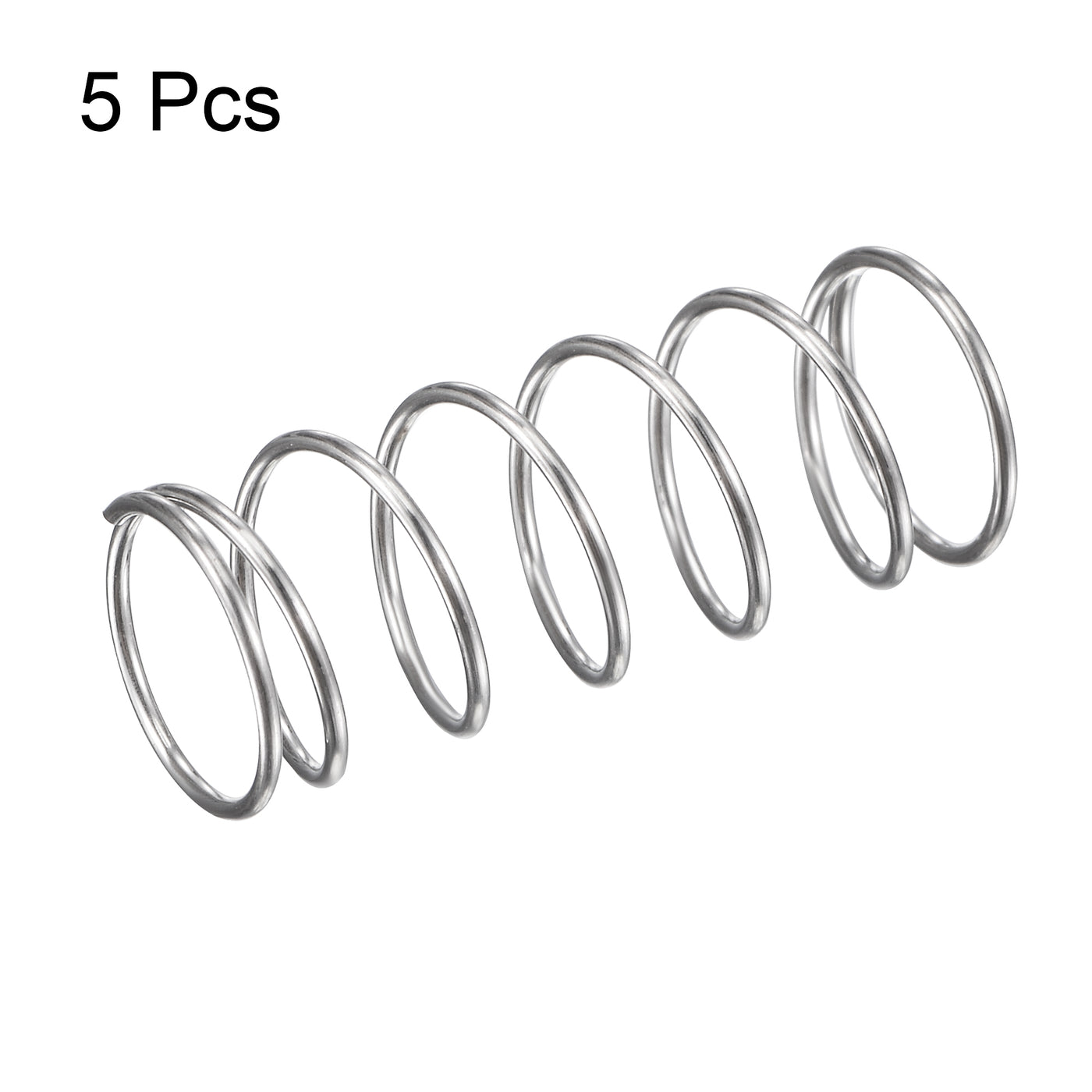 uxcell Uxcell 10mmx0.7mmx25mm 304 Stainless Steel Compression Spring 11.8N Load Capacity 5pcs