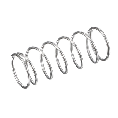 Harfington Uxcell 10mmx0.7mmx25mm 304 Stainless Steel Compression Spring 11.8N Load Capacity 5pcs