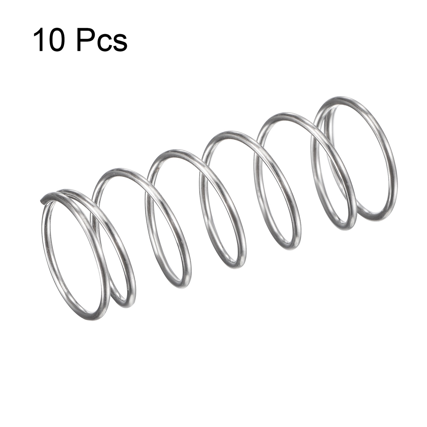 uxcell Uxcell 10mmx0.7mmx25mm 304 Stainless Steel Compression Spring 11.8N Load Capacity 10pcs