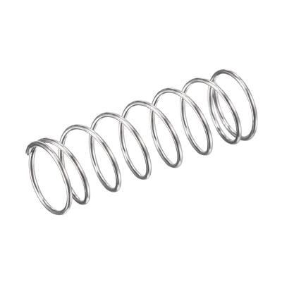 Harfington Uxcell 10mmx0.7mmx30mm 304 Stainless Steel Compression Spring 11.8N Load Capacity 10pcs