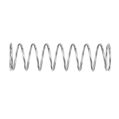 Harfington Uxcell 10mmx0.7mmx35mm 304 Stainless Steel Compression Spring 11.8N Load Capacity 5pcs