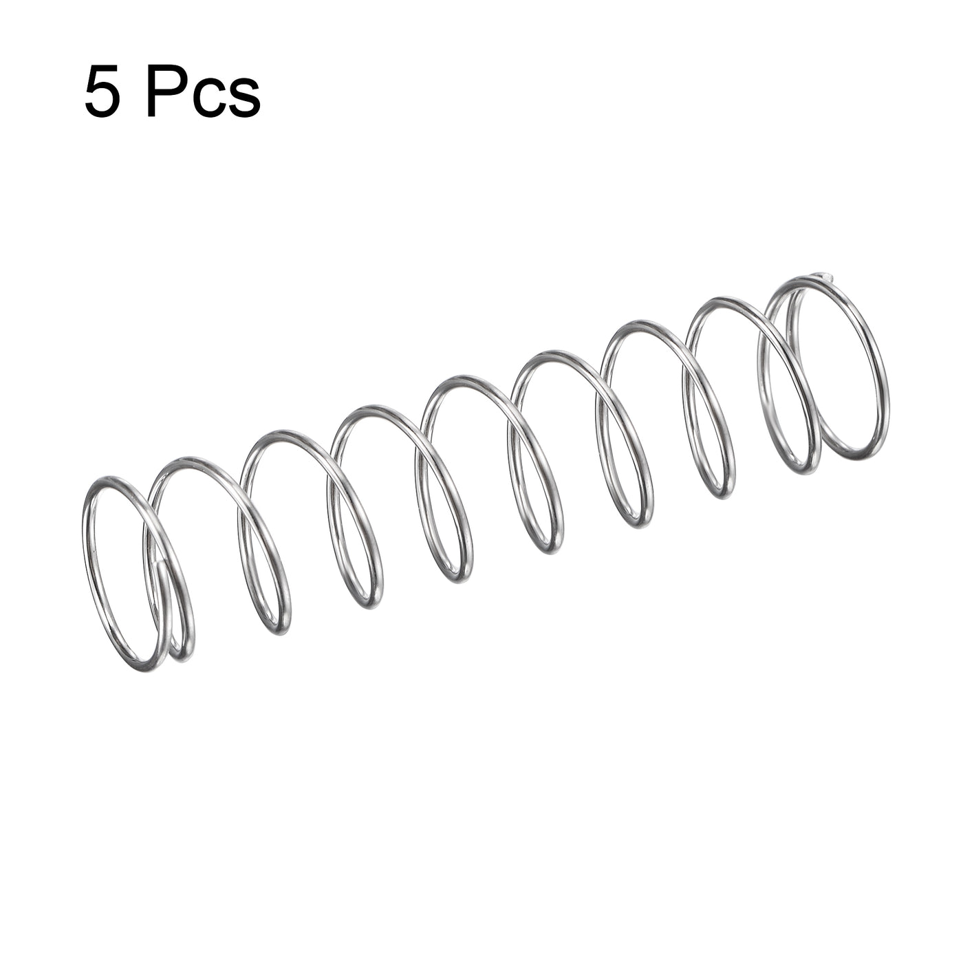 uxcell Uxcell 10mmx0.7mmx40mm 304 Stainless Steel Compression Spring 11.8N Load Capacity 5pcs