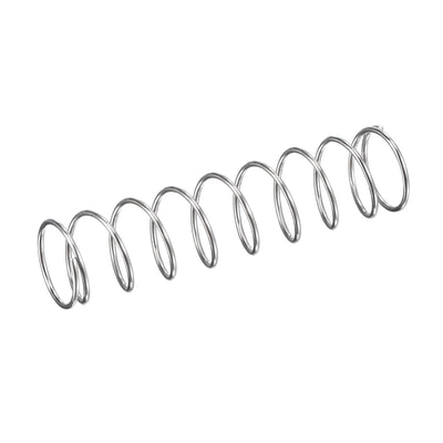 Harfington Uxcell 10mmx0.7mmx40mm 304 Stainless Steel Compression Spring 11.8N Load Capacity 5pcs
