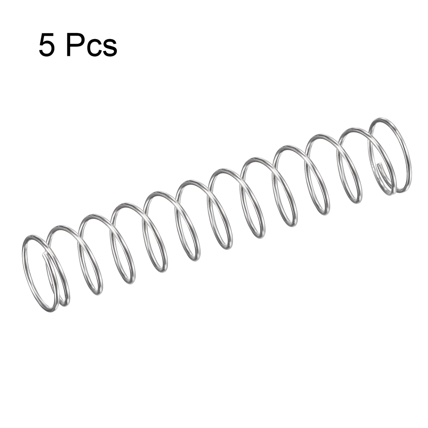 uxcell Uxcell 10mmx0.7mmx50mm 304 Stainless Steel Compression Spring 11.8N Load Capacity 5pcs
