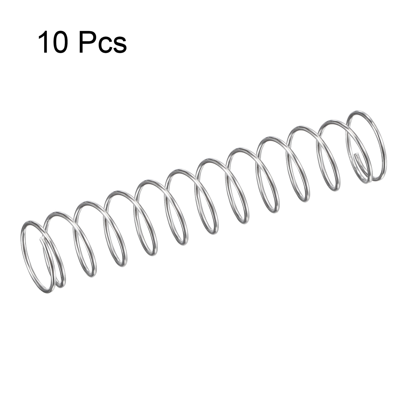 uxcell Uxcell 10mmx0.7mmx50mm 304 Stainless Steel Compression Spring 11.8N Load Capacity 10pcs
