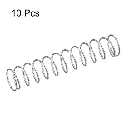 Harfington Uxcell 10mmx0.7mmx50mm 304 Stainless Steel Compression Spring 11.8N Load Capacity 10pcs