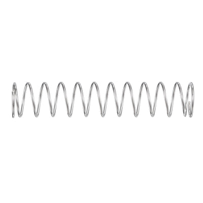 Harfington Uxcell 10mmx0.7mmx50mm 304 Stainless Steel Compression Spring 11.8N Load Capacity 10pcs