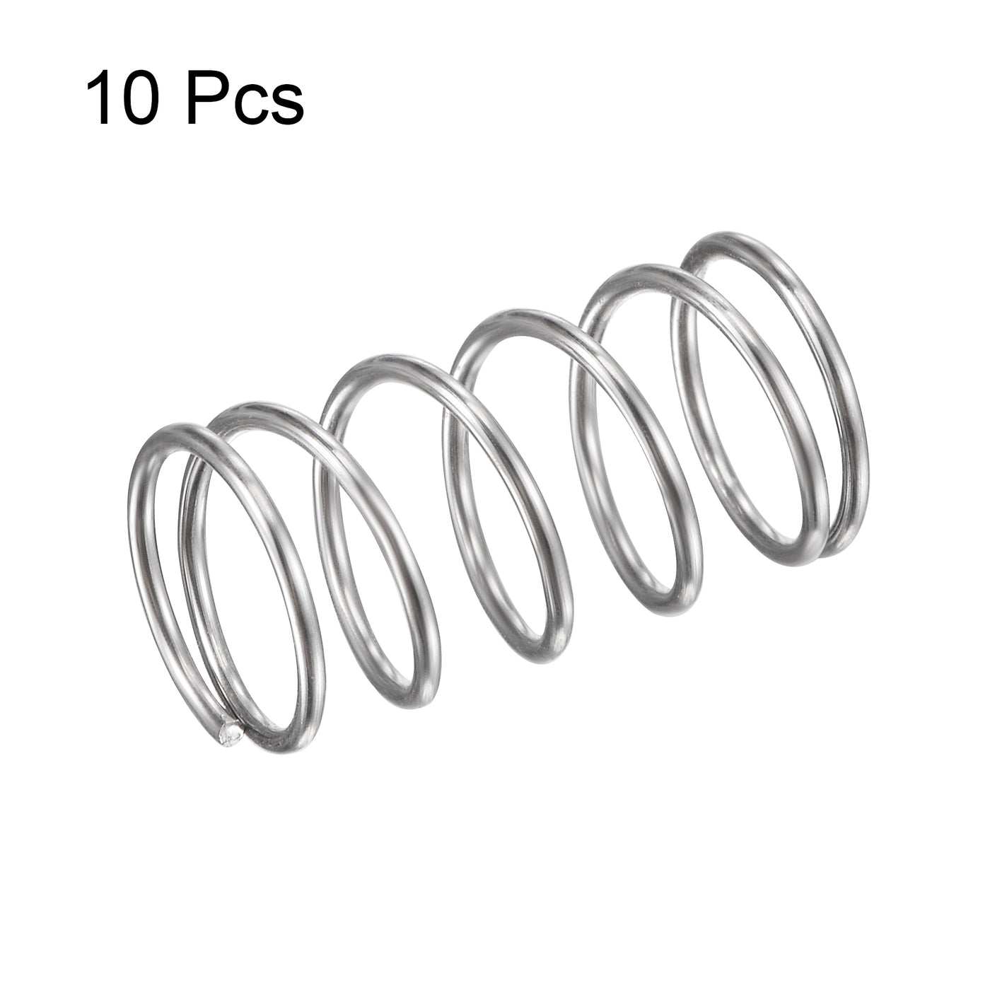uxcell Uxcell 11mmx0.9mmx20mm 304 Stainless Steel Compression Spring 11N Load Capacity 10pcs