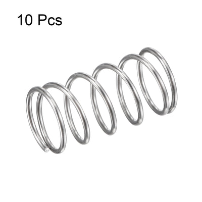 Harfington Uxcell 11mmx0.9mmx20mm 304 Stainless Steel Compression Spring 11N Load Capacity 10pcs