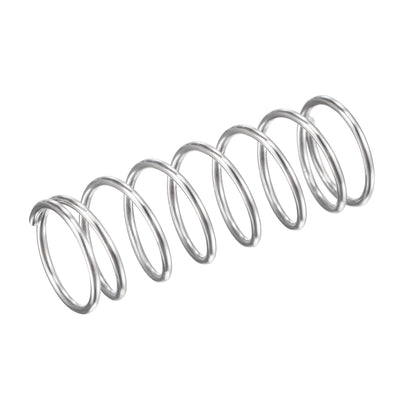 Harfington Uxcell 11mmx0.9mmx30mm 304 Stainless Steel Compression Spring 11N Load Capacity 10pcs