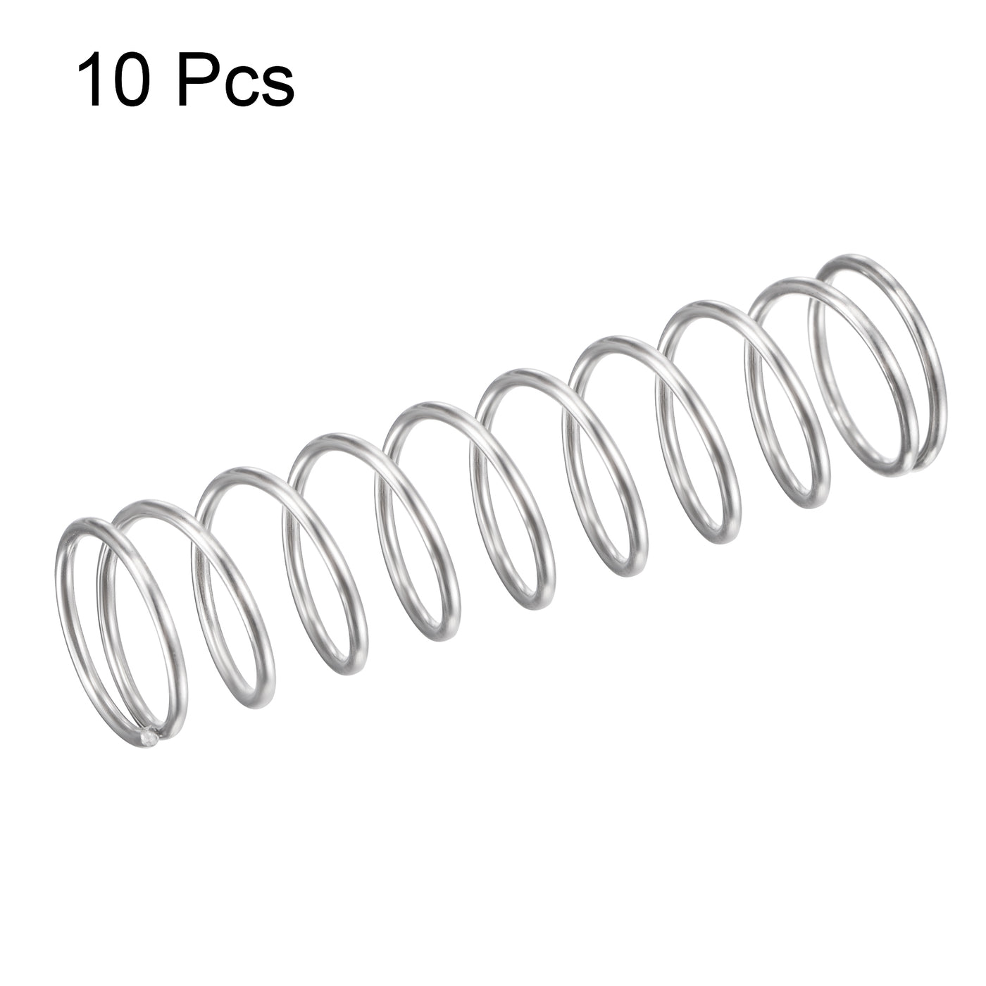 uxcell Uxcell 11mmx0.9mmx40mm 304 Stainless Steel Compression Spring 11N Load Capacity 10pcs