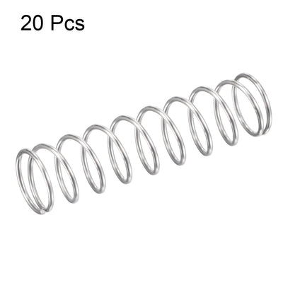 Harfington Uxcell 11mmx0.9mmx40mm 304 Stainless Steel Compression Spring 11N Load Capacity 20pcs
