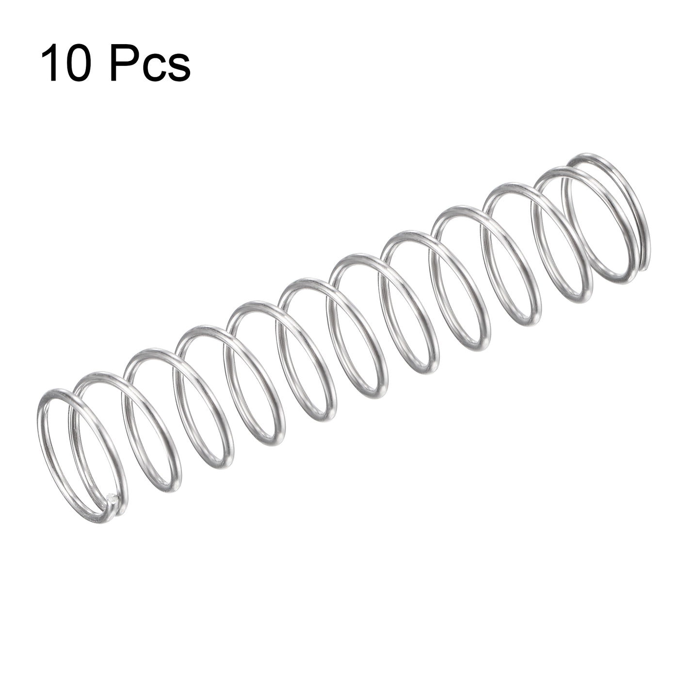 uxcell Uxcell 11mmx0.9mmx50mm 304 Stainless Steel Compression Spring 11N Load Capacity 10pcs