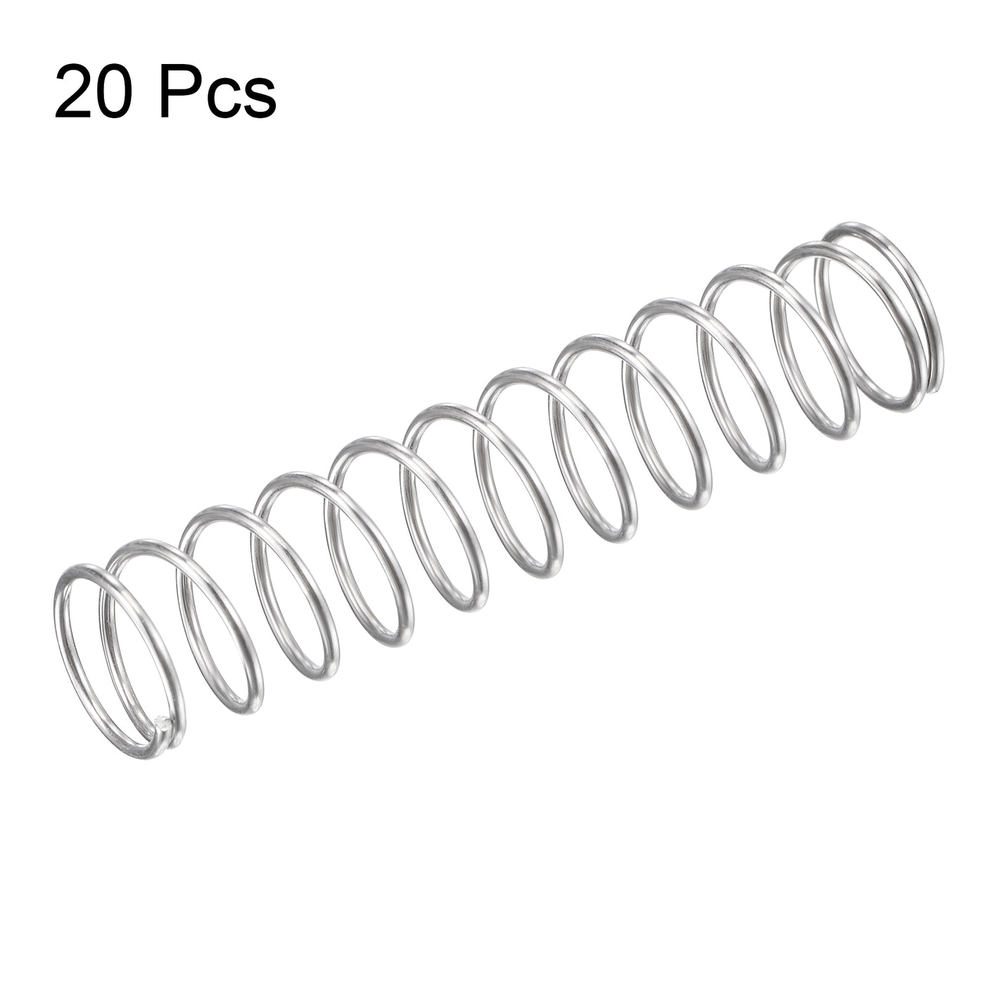 uxcell Uxcell 11mmx0.9mmx50mm 304 Stainless Steel Compression Spring 11N Load Capacity 20pcs