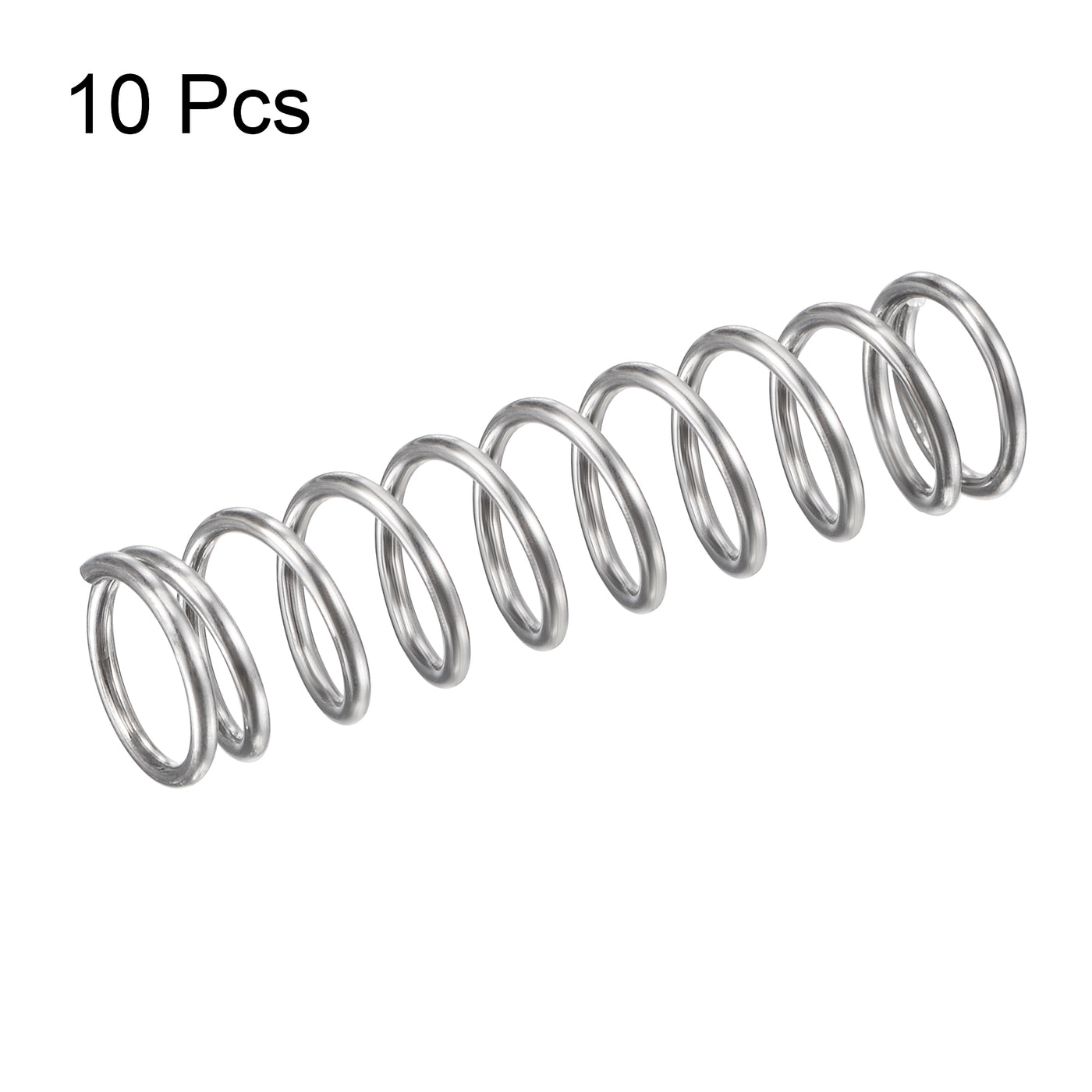 uxcell Uxcell 9mmx1mmx35mm 304 Stainless Steel Compression Spring 31.4N Load Capacity 10pcs
