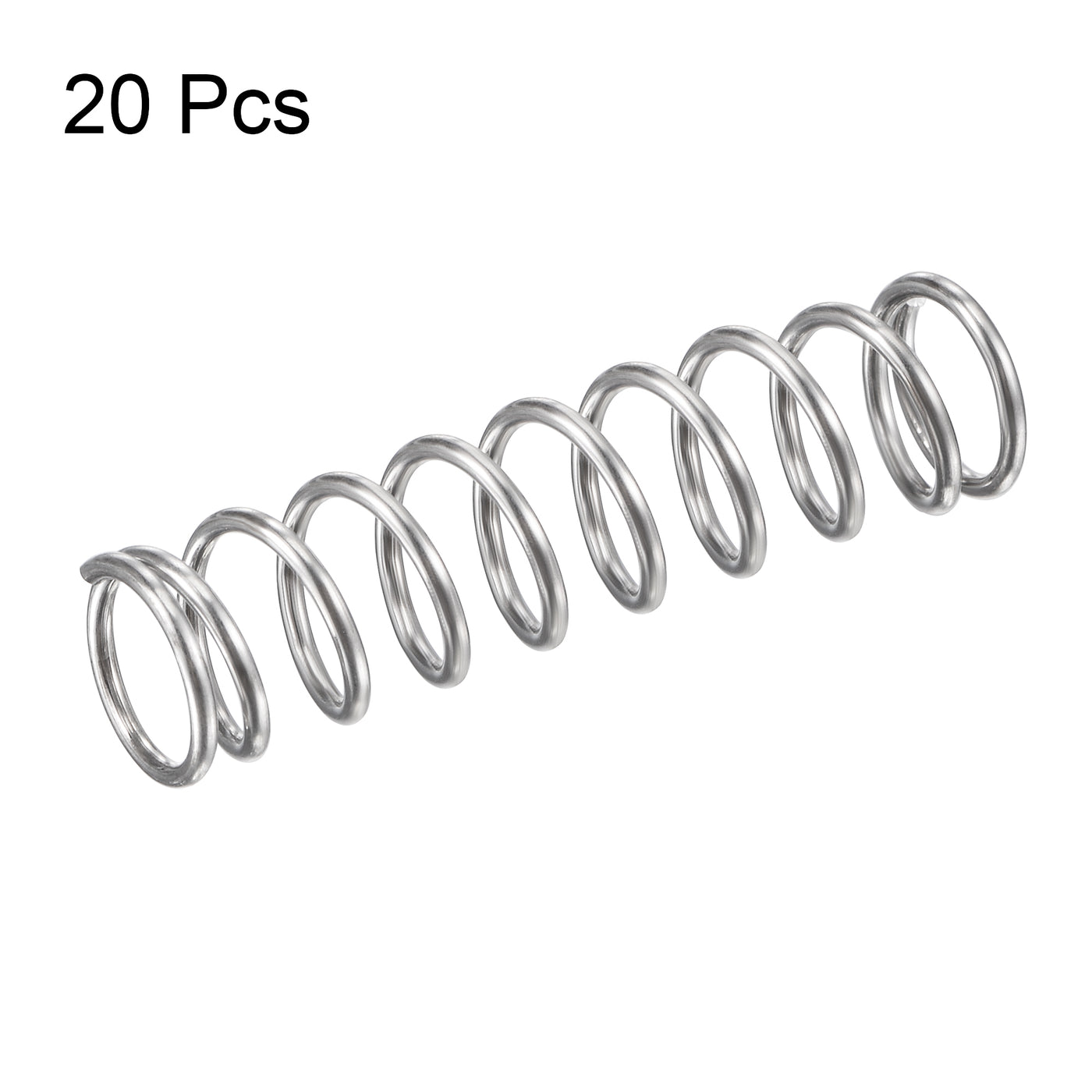 uxcell Uxcell 9mmx1mmx35mm 304 Stainless Steel Compression Spring 31.4N Load Capacity 20pcs