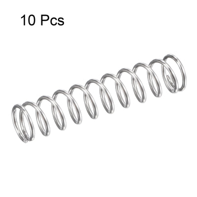 Harfington Uxcell 9mmx1mmx40mm 304 Stainless Steel Compression Spring 31.4N Load Capacity 10pcs